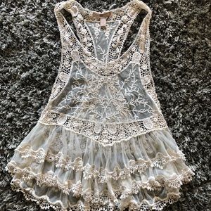 Lace Crochet Racerback